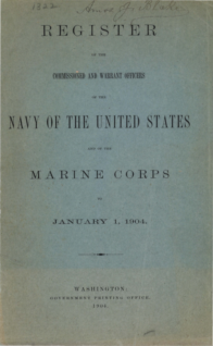 Register of the commissioned and Warrant Officers of The Navy of The United States and of The Marine Corps